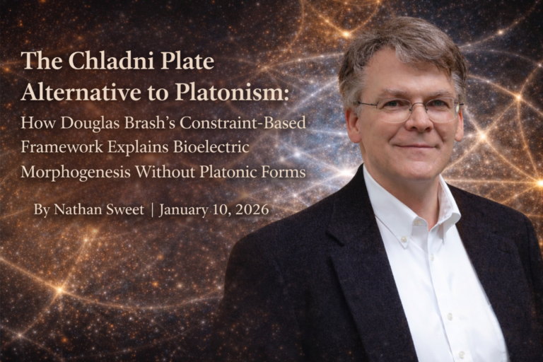 The Chladni Plate Alternative to Platonism: How Douglas Brash’s Constraint-Based Framework Explains Bioelectric Morphogenesis Without Platonic Forms