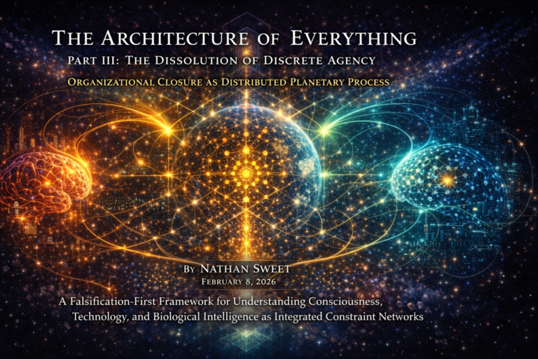 The Architecture of Everything, Part III: The Dissolution of Discrete Agency: Organizational Closure as Distributed Planetary Process