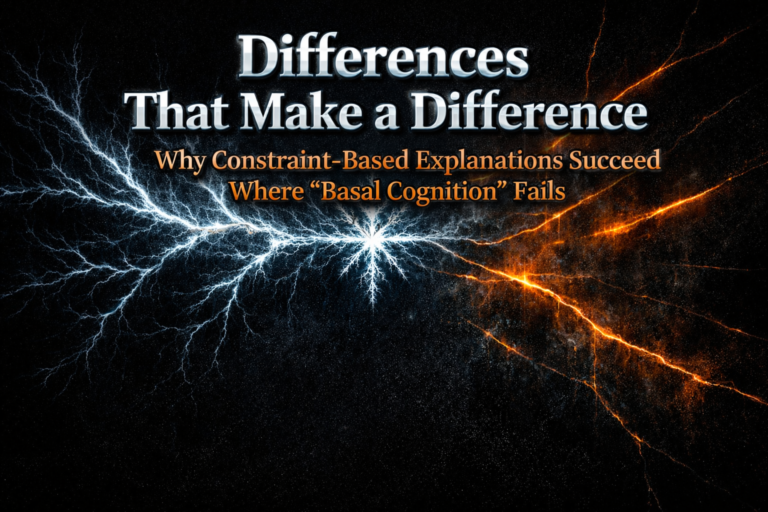“Differences That Make a Difference”: Why Constraint-Based Explanations Succeed Where “Basal Cognition” Fails