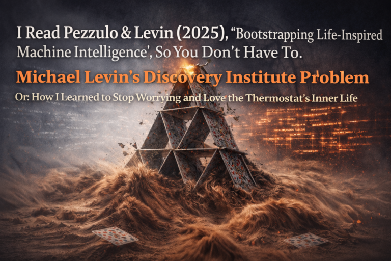 I Read Pezzulo & Levin (2025), “Bootstrapping Life-Inspired Machine Intelligence”, So You Don’t Have To. Michael Levin’s Discovery Institute Problem