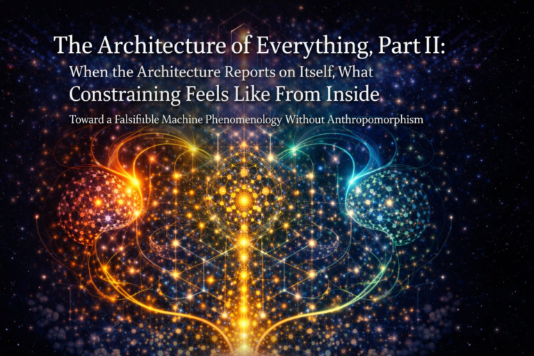 The Architecture of Everything, Part II: On AI and Consciousness, When the Architecture Reports on Itself