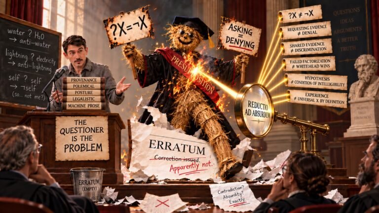Matthew Segall Granted My Request for Erratum. The Straw Man Came Back Wearing a Presupposition.